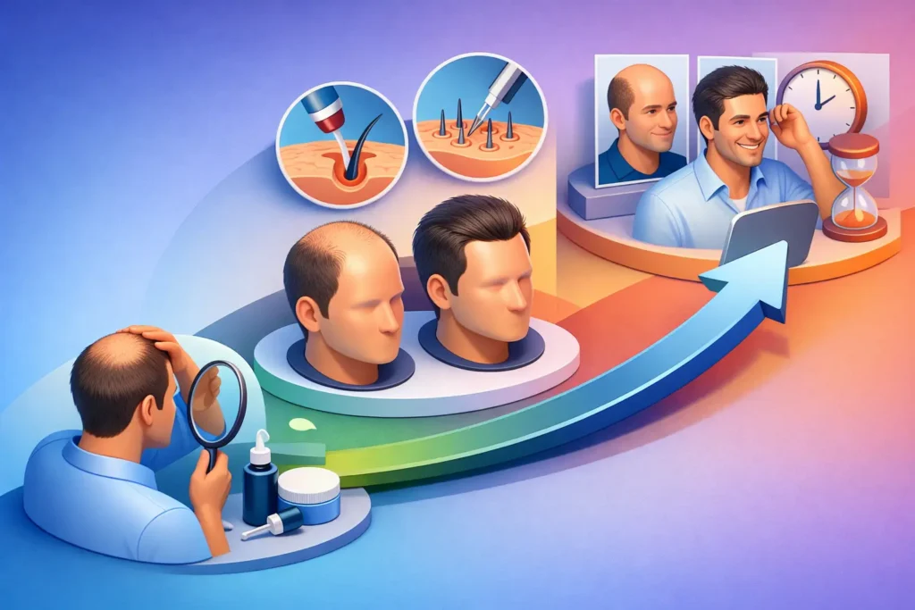 Hair Restoration Client Results and Timelines