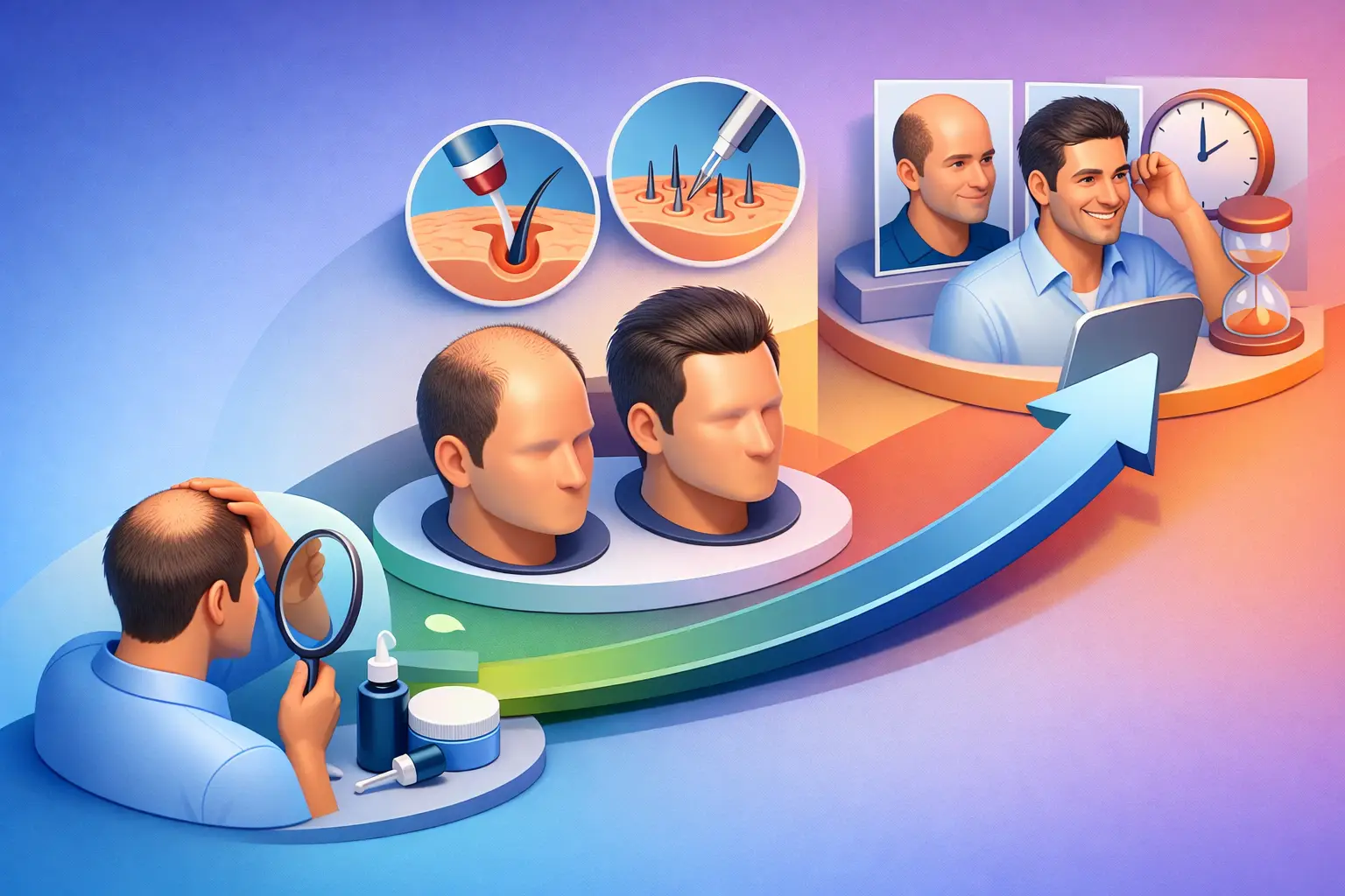 Hair Restoration Client Results and Timelines